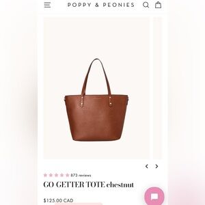 Poppy & Peonies Go Getter Tote in Chestnut